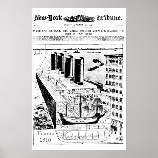 タイタニックヴィンテージ1910ポスター ポスター (正面)