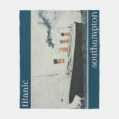 タイタニックヴィンテージ1912年海事裁判 フリースブランケット (正面)
