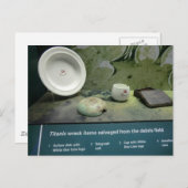 タイタニック号から回収したアイテム ポストカード (正面/裏面)