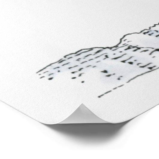 タイタニック号から落下する乗客のイラストレーション ポスター (角)