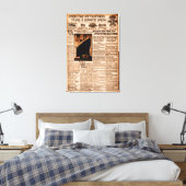 タイタニック号が沈没する海中のセピアヴィンテージと報じられている キャンバスプリント (インサイチュ (寝室))