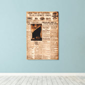 タイタニック号が沈没する海中のセピアヴィンテージと報じられている キャンバスプリント (インサイチュ (ウッドフロア))