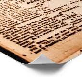 タイタニック号が沈没する海中のセピアヴィンテージと報じられている ポスター (角)