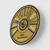 タイタニック号のスピード ラウンド壁時計 (傾斜)