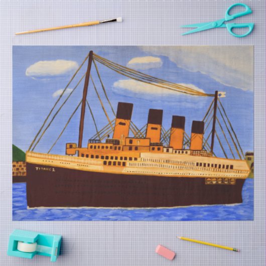 タイタニック号のティッシュペーパーシート 薄葉紙 (クラフト)