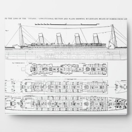 タイタニック号の損失に関する問い合わせ:十字架 フォトプラーク (正面)