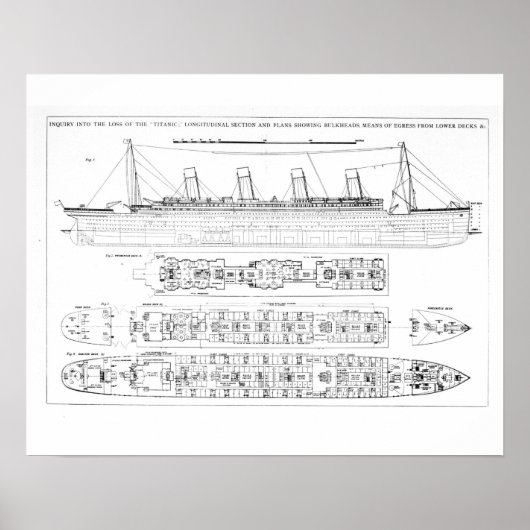 タイタニック号の損失に関する問い合わせ:十字架 ポスター (正面)
