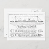 タイタニック号の損失に関する問い合わせ:十字架 ポストカード (正面/裏面)