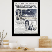 タイタニック号の沈下のニュース ポスター (キッチン)