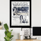 タイタニック号の沈下のニュース ポスター (ホームオフィス)