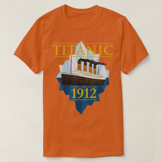 タイタニック帆船ヴィンテージ船1912 Tシャツ (デザイン正面)