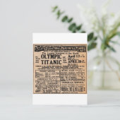 タイタニック新聞広告 ポストカード (スタンド正面)