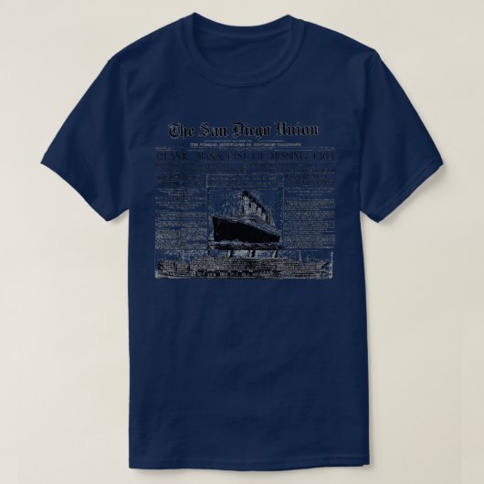 タイタニック新聞1912 Tシャツ (デザイン正面)