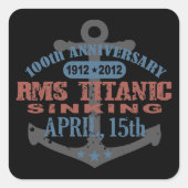 タイタニック沈下100周年 スクエアシール (正面)