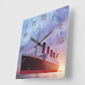 タイタニック角壁時計 スクエア壁時計 (傾斜)