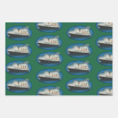 タイタニック誕生日グリーンホワイトスターラインシップ ラッピングペーパーシート (正面2)