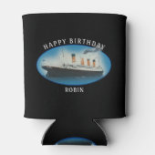 タイタニック誕生日ブラックRMSホワイトスターラインシップ 缶クーラー (裏面)