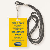 タイタニック誕生日黄白色星線船 バッジ (裏面ランヤード)