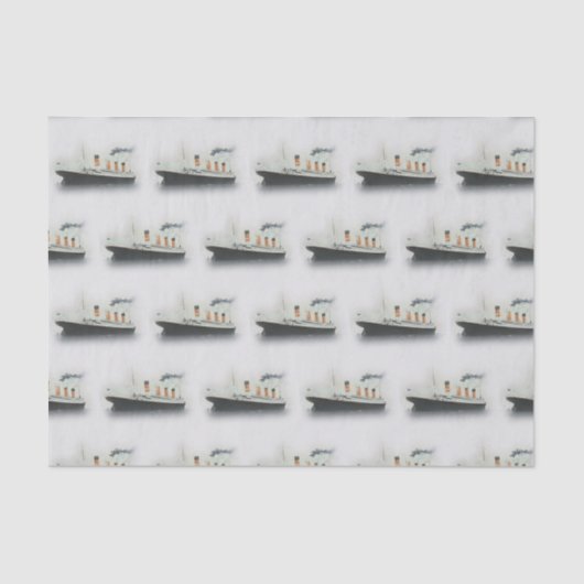 タイタニック・アイスバーグ・グレー・デコパージュ船 薄葉紙 (正面)