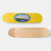 タイタニック・イエロー・マリタイム・ホワイト・スター・ライン船 スケートボード (横)