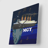 タイタニック スクエア壁時計 (傾斜)