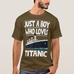 タイタニック・タイタニック船の恋人ボーを愛する少年 Tシャツ