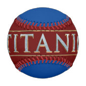 タイタニック・バーガンディ・アンド・ブルー 野球ボール (正面)
