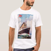 タイタニック ホワイトスターライン絵画 Tシャツ (正面)