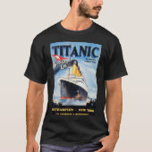 タイタニック ホワイトスターライン - 世界最大の客船 Tシャツ (正面)