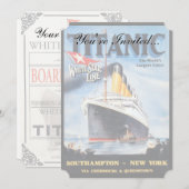 タイタニック ホワイトスターライン - 世界最大の旅客船 招待状 (正面/裏面)