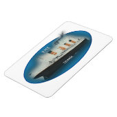 タイタニック・マリタイム・ブルー・ホワイト・スター・ラインRMS船 マグネット (左側)