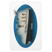 タイタニック・マリタイム・ブルー・ホワイト・スター・ラインRMS船 マグネット (縦)