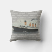 タイタニック·ヴィンテージ·サザンプトン·ホワイト·スター·ライン·シップ クッション (裏面)
