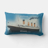 タイタニック·ヴィンテージ·マリタイム·ホワイト·スター·ライン·シップ ランバークッション (裏面)