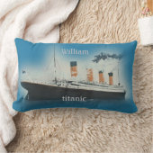 タイタニック·ヴィンテージ·マリタイム·ホワイト·スター·ライン·シップ ランバークッション (ブランケット)