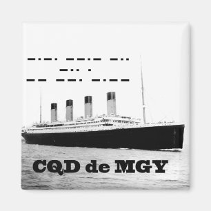 タイタニックCQD de MGYワイヤレス遭難信号 マグネット