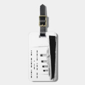 タイタニックCQD de MGYワイヤレス遭難信号 ラゲッジタグ (正面縦)