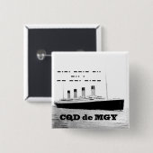 タイタニックCQD de MGYワイヤレス遭難信号 缶バッジ (正面&裏面)