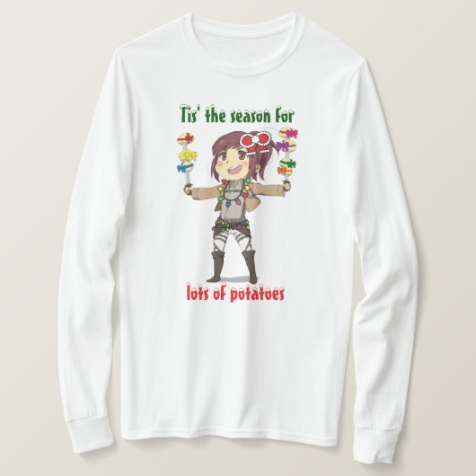 タイタンの休日の長袖のTシャツの攻撃 Tシャツ (デザイン正面)