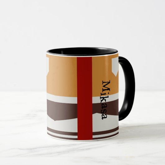 タイタンの刺激を受けたなマグ、Mikasaの攻撃 マグカップ (正面右)