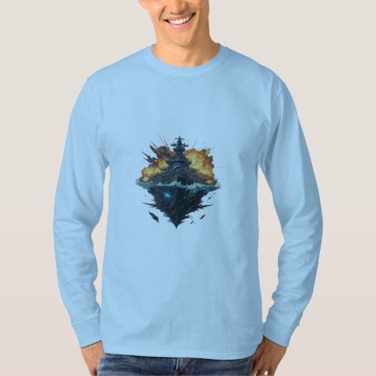 タイタンの衝突:公海でのアベンジャーズ Tシャツ (正面)