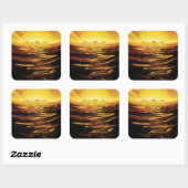 タイタンは土星の最大の衛星 スクエアシール (シート)