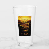 タイタンは土星の最大の衛星 タンブラーグラス (正面)