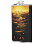 タイタンは土星の最大の衛星 フラスク (左)