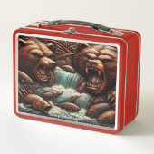 タイタン川:ベアの激しい魚釣り戦 メタルランチボックス (正面)