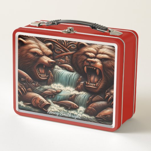 タイタン川：ベアの激しい魚釣り戦 メタルランチボックス (正面)