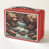 タイタン川:ベアの激しい魚釣り戦 メタルランチボックス (裏面)