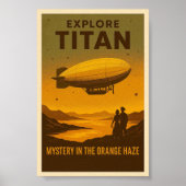 タイタン探検 – ビンテージ宇宙旅行 ポスター (正面)
