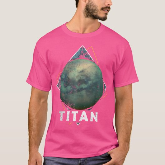 タイタン月サターン惑星太陽のシステム天文学 Tシャツ (正面)