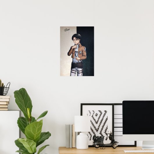 タイタン・レビ・アッカーマンへの攻撃 ポスター (ホームオフィス)